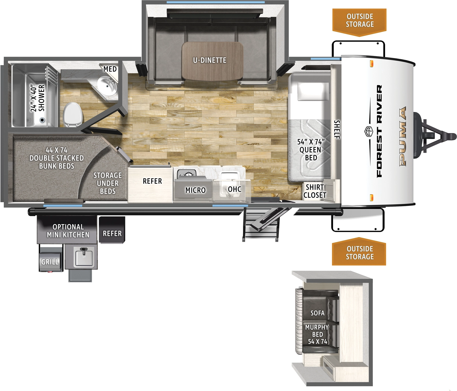 Puma Camping Edition 18BHCE Floorplan
